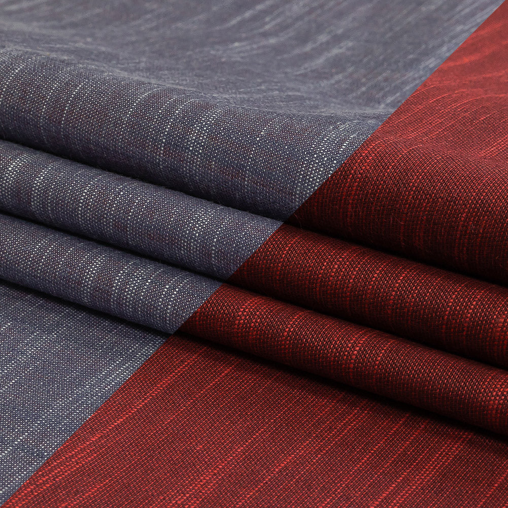 Cardinal Striated Cotton Chambray Folded