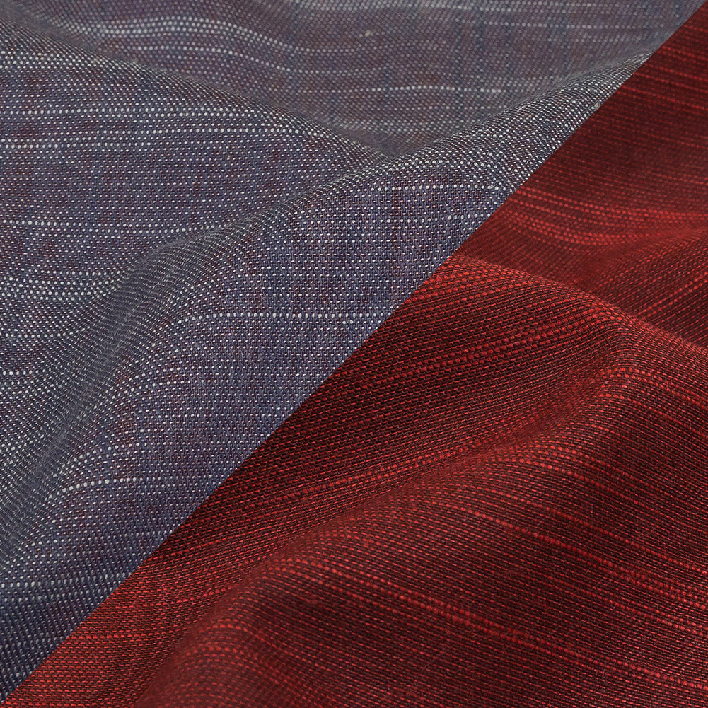Cardinal Striated Cotton Chambray Detail