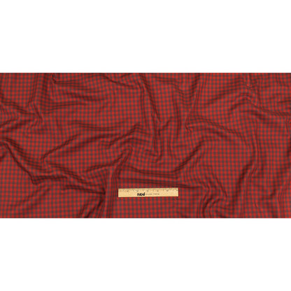 Red and Brown Checkered Twill Cotton Shirting Full