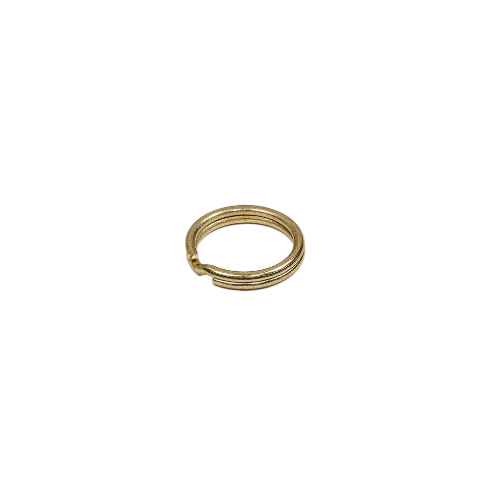 Gold Metal Split Keychain Ring - 0.375" - Detail - Image 3 of 4