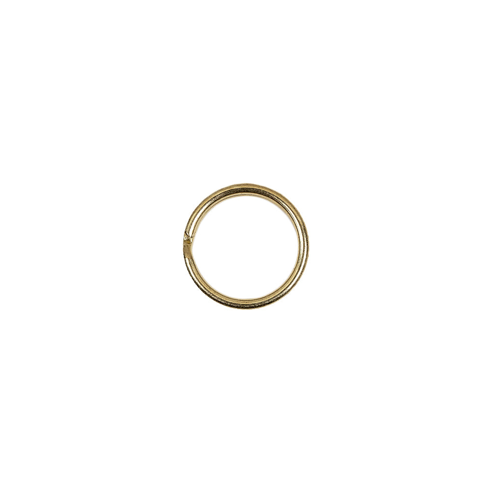 Gold Metal Split Keychain Ring - 0.375"