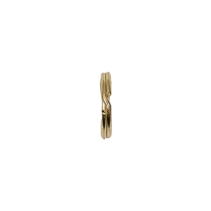 Gold Metal Split Keychain Ring - 0.5" Folded
