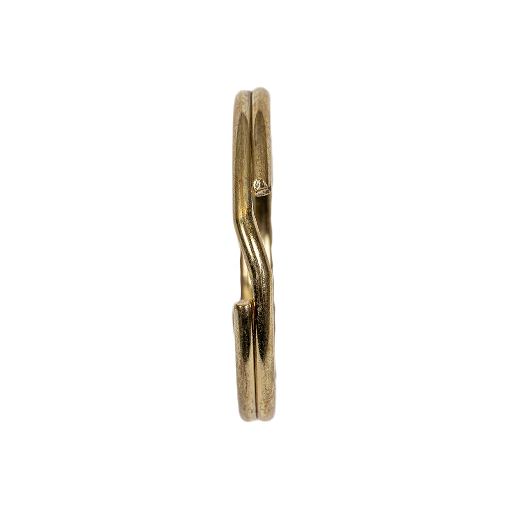 Gold Metal Split Keychain Ring - 1.0625" Folded