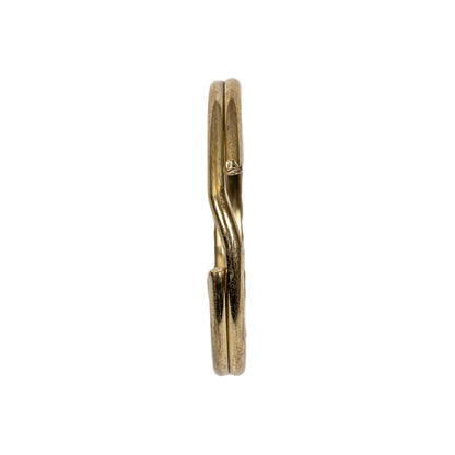 Gold Metal Split Keychain Ring - 1.0625" Folded
