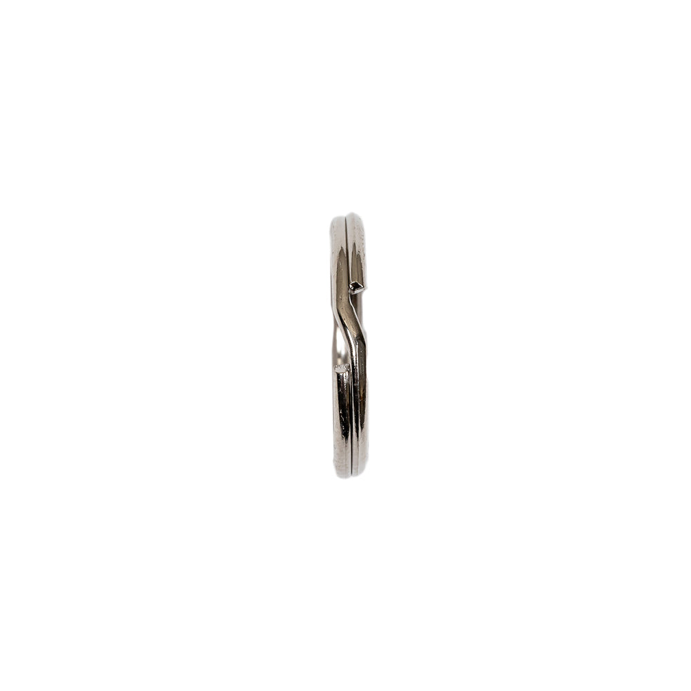 Nickel Metal Split Keychain Ring - 0.625" Folded