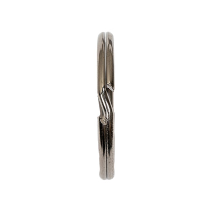 Nickel Metal Split Keychain Ring - 1.125" Folded