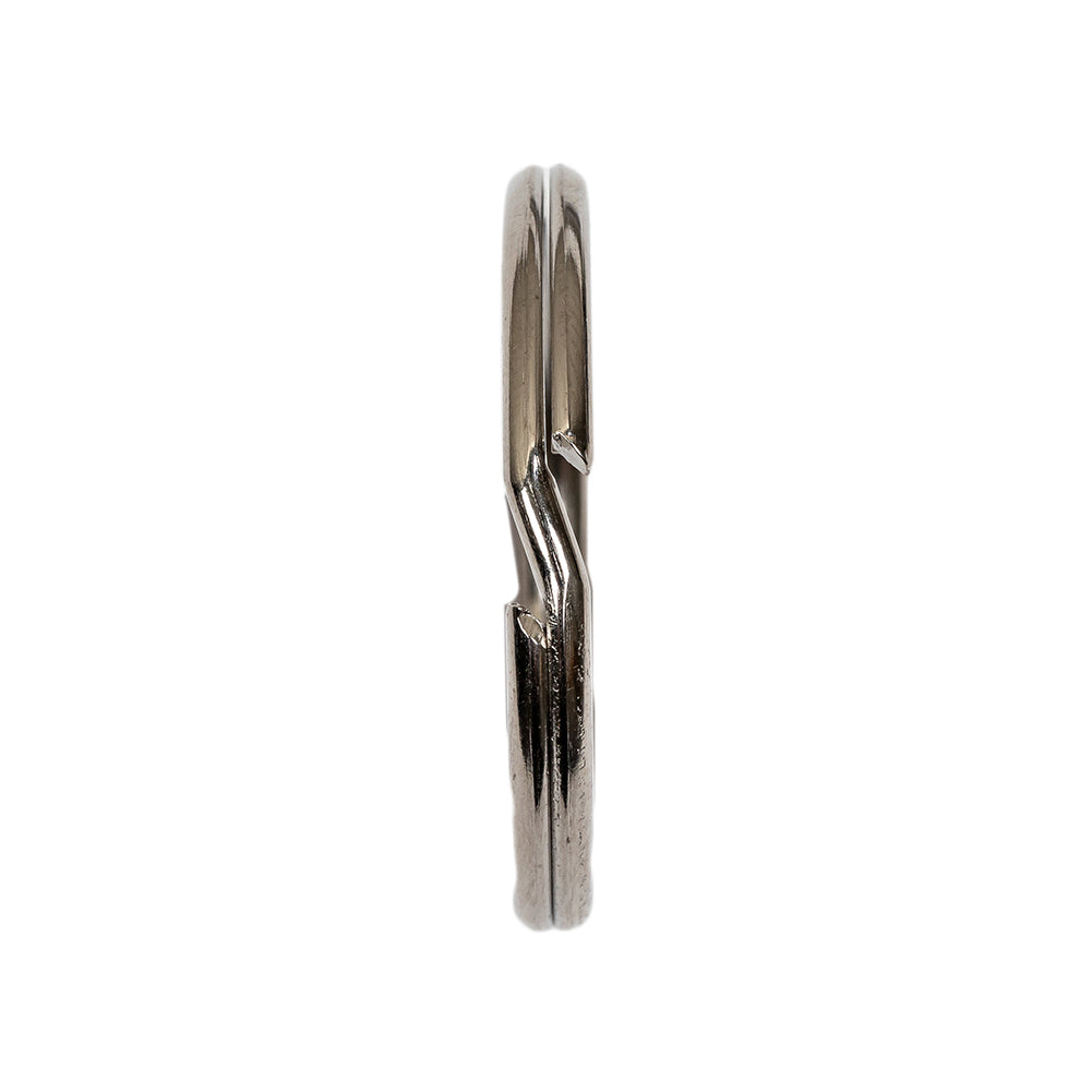 Nickel Metal Split Keychain Ring - 1.125" Detail