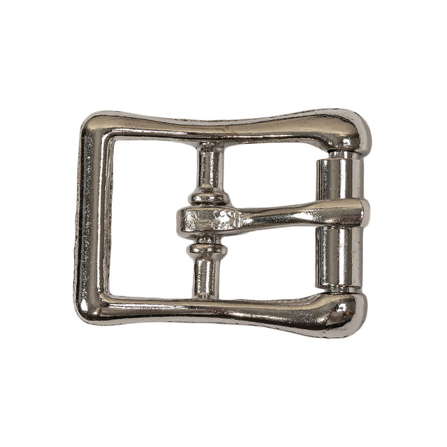 Silver Bent Organic Rectangle Metal Buckle - 1" x 1.25"