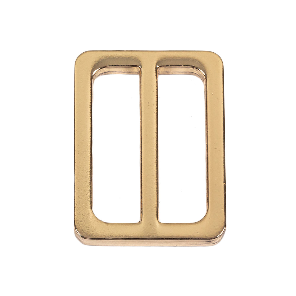 Bright Gold Rectangular Metal Slider - 1.25" x 1"