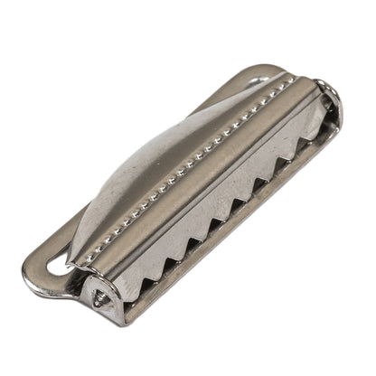 Silver Metal Suspender Slide Adjusters Pair - 1.5"