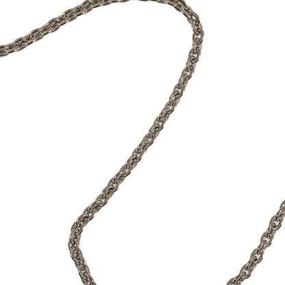 Silver Textured Chain Purse Strap with Triangular Rings - 16" x 0.375" Detail