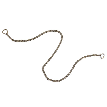 Silver Textured Chain Purse Strap with Triangular Rings - 16" x 0.375"
