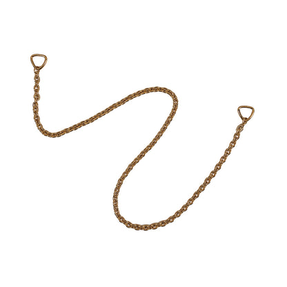 Gold Textured Chain Purse Strap with Triangular Rings - 16" x 0.375"