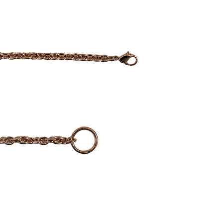 Rose Gold Chain Purse Strap with Lobster Claw Clasp and O Ring - 54" X 0.5" Folded