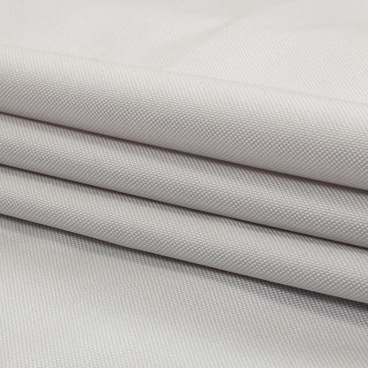 Pale Gray Cotton Basketweave Shirting Folded