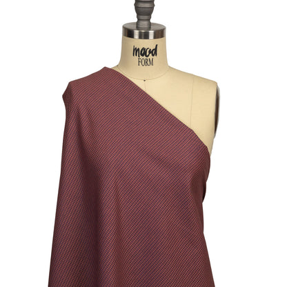 Navy and Orange Triangles Cotton and Polyester Twill Drape