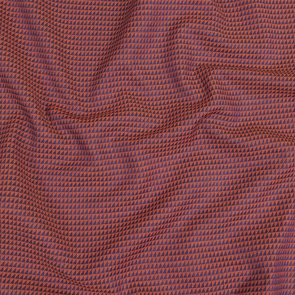 Navy and Orange Triangles Cotton and Polyester Twill