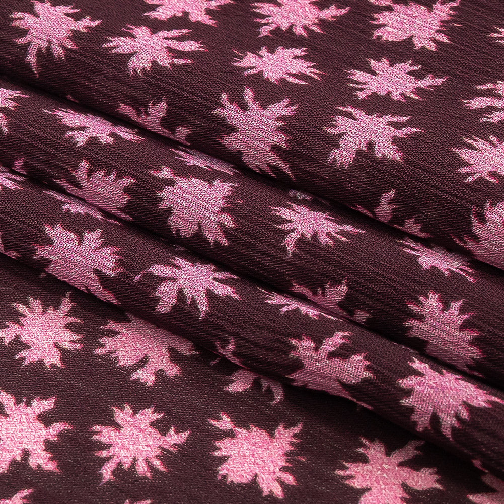 Mood Exclusive Purple Fine Fireworks Crinkled Polyester Georgette Folded