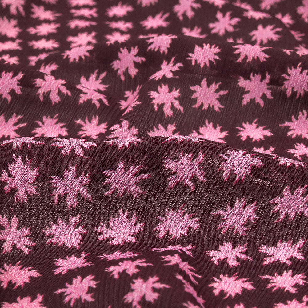 Mood Exclusive Purple Fine Fireworks Crinkled Polyester Georgette Detail