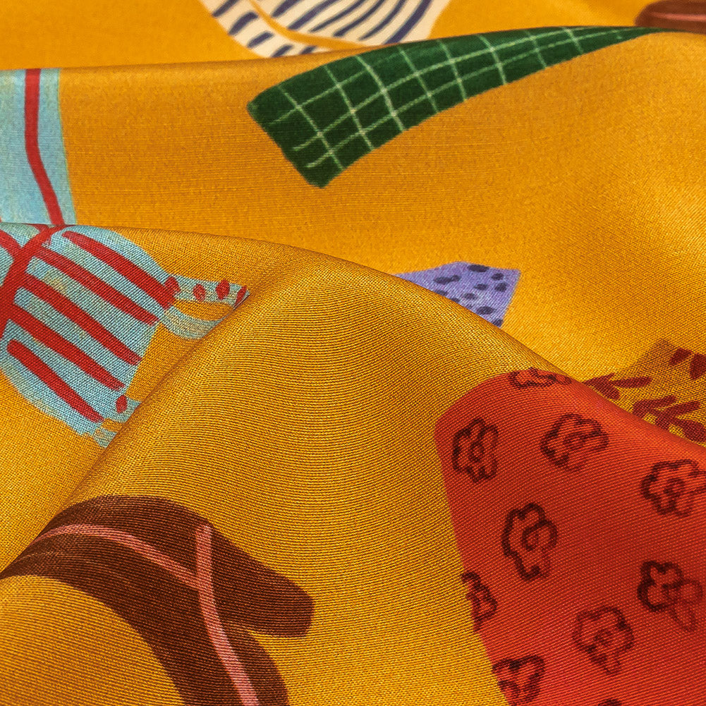 Mood Exclusive Yellow Laundry Day Viscose Poplin Detail
