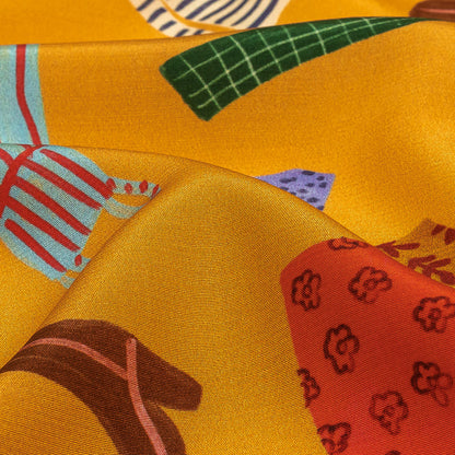Mood Exclusive Yellow Laundry Day Viscose Poplin Detail