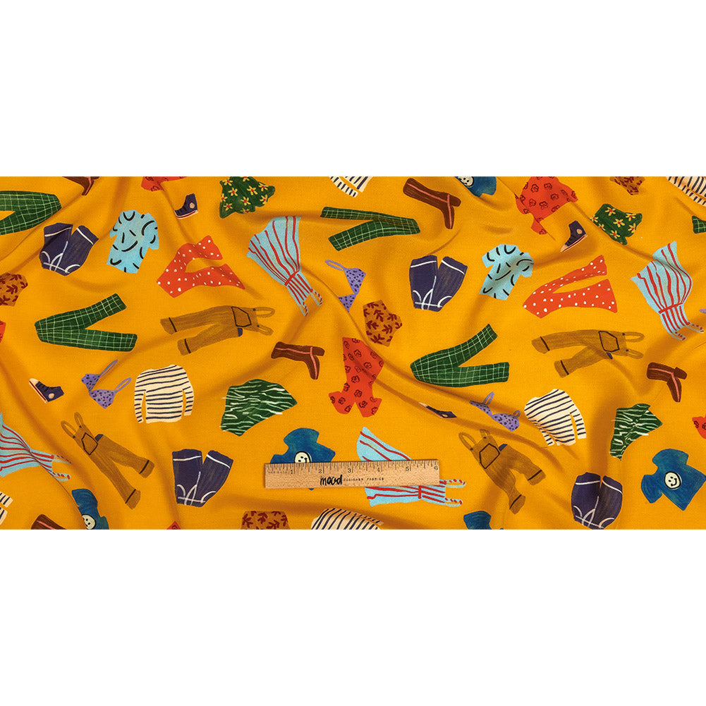 Mood Exclusive Yellow Laundry Day Viscose Poplin Full