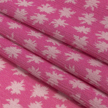 Mood Exclusive Pink Fine Fireworks Crinkled Polyester Georgette Folded