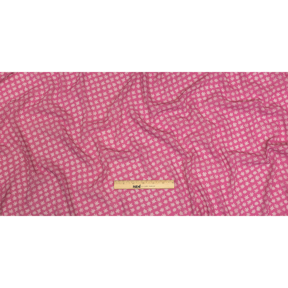 Mood Exclusive Pink Fine Fireworks Crinkled Polyester Georgette Full