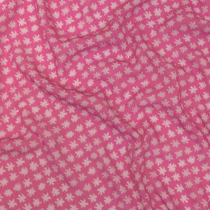 Mood Exclusive Pink Fine Fireworks Crinkled Polyester Georgette