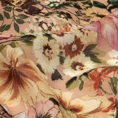 Mood Exclusive Pink Botanical Bounty Viscose Georgette Detail