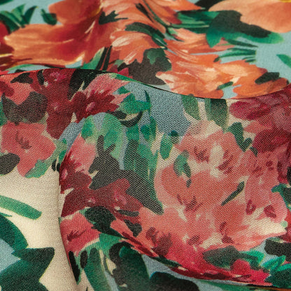 Mood Exclusive Blue Tahitian Twilight Viscose Georgette Detail