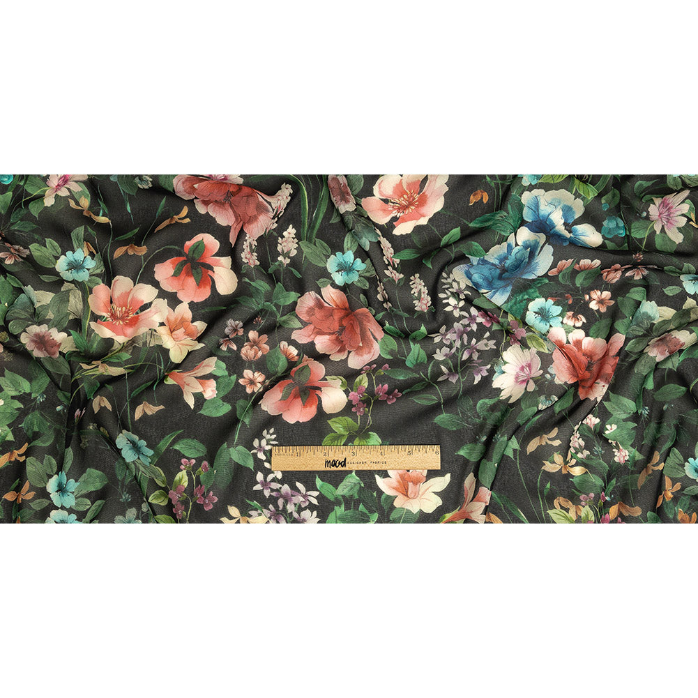 Mood Exclusive Black O'Keefe's Orchids Viscose Georgette Full