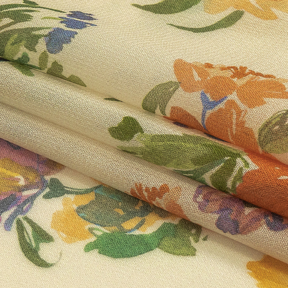 Mood Exclusive Beige Artist's Allure Viscose Georgette Folded