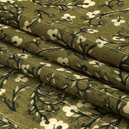 Mood Exclusive Stately Sprouts Metallic Pinstriped Viscose Dobby Folded