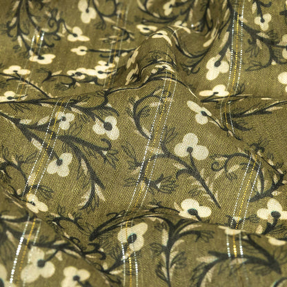 Mood Exclusive Stately Sprouts Metallic Pinstriped Viscose Dobby Detail