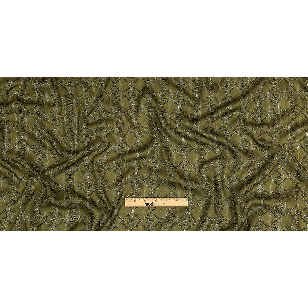 Mood Exclusive Victorian Vines Metallic Pinstriped Viscose Dobby Full
