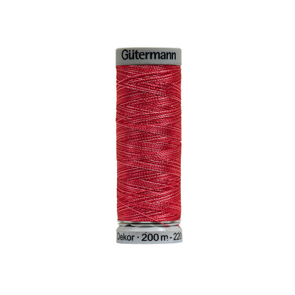 Gutermann Machine Embroidery Thread 200m - 9945 Varigated Ruby Red