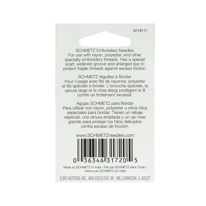 Schmetz Embroidery Machine Needles - 90/14 - 5 ct Detail