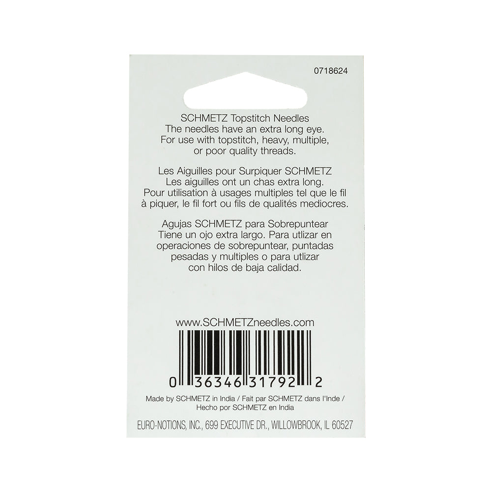 Schmetz Topstitch Machine Needles - 80/12 - 5 ct Detail