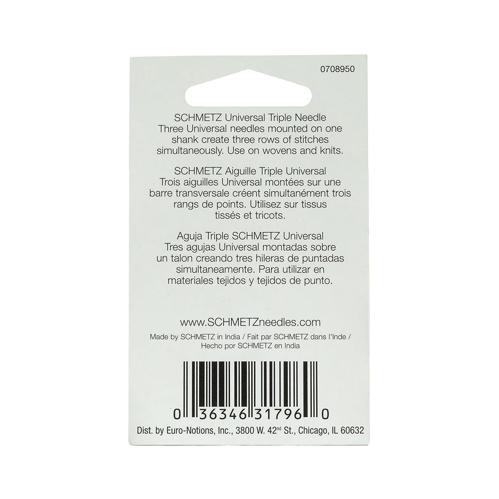 Schmetz Triple Machine Needle - 2.5/80 - 1 ct Detail