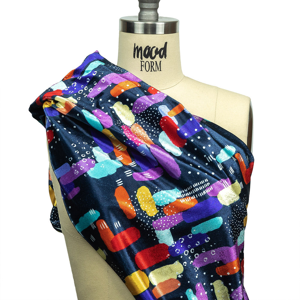 Mood Exclusive Ten Pin Triumph Polyester Velour Drape