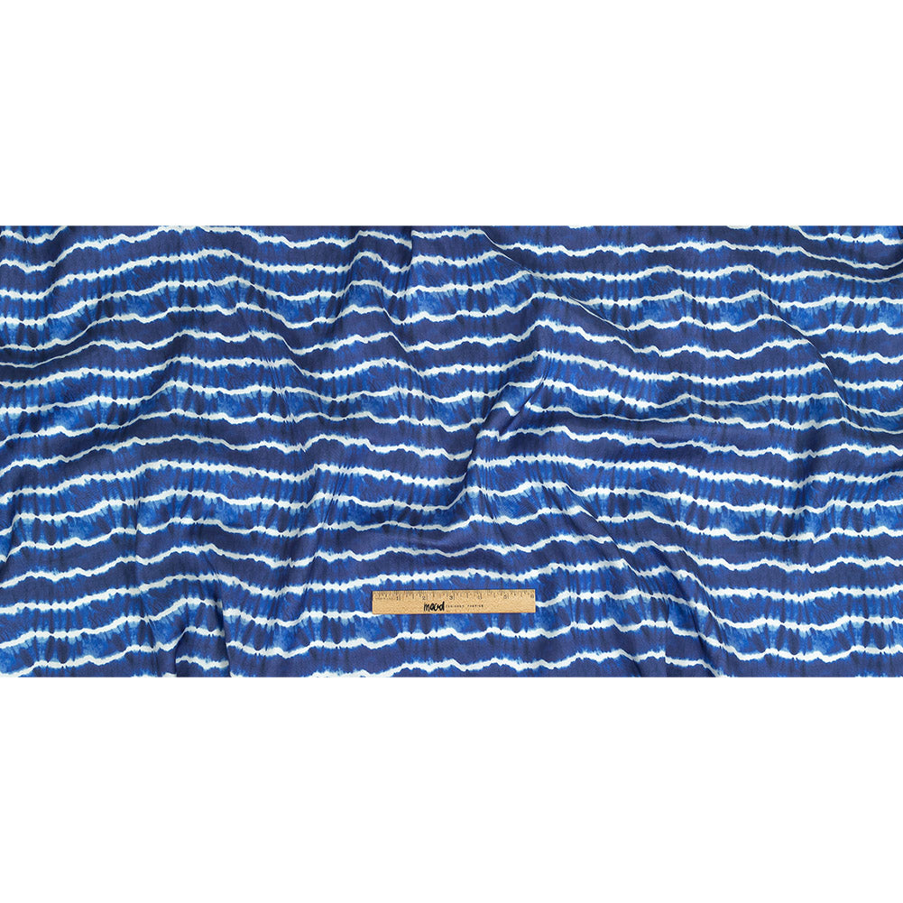 Viscose Twill Print - Blue and White Tie Dye - Mood Exclusive Making Waves Full