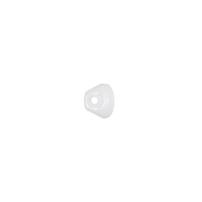 European White Self Back Glass Button - 12L/7.5mm Detail