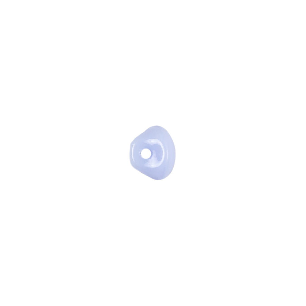 European Light Blue Self Back Glass Button - 12L/7.5mm Detail