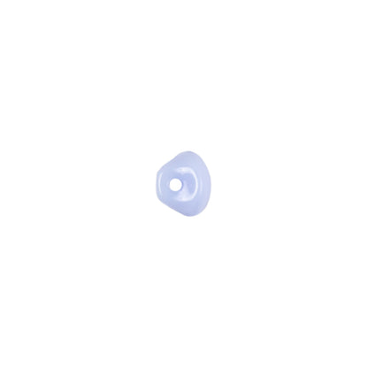 European Light Blue Self Back Glass Button - 12L/7.5mm Detail