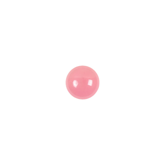 European Dark Pink Half Domed Self Black Glass Button - 12L/7.5mm