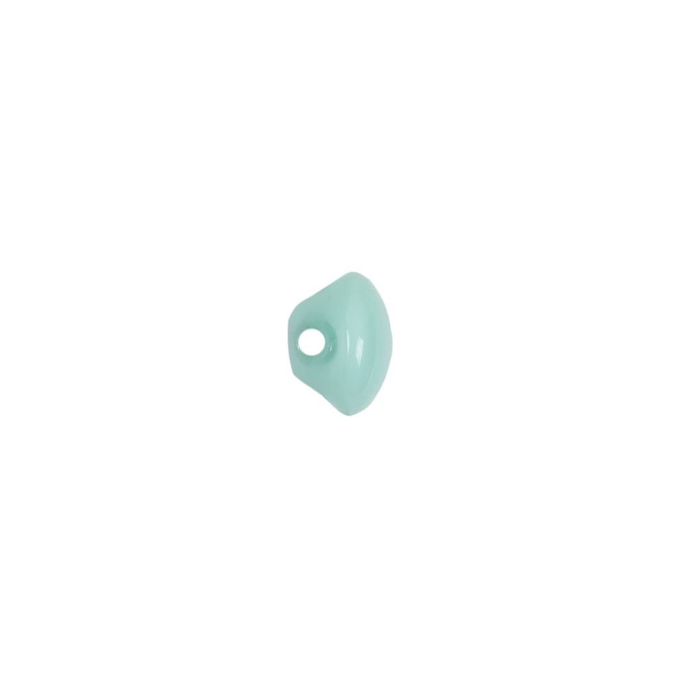 European Mint Self Back Glass Button - 14L/9mm Detail