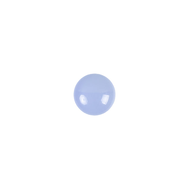 European Periwinkle Self Back Glass Button - 14L/9mm
