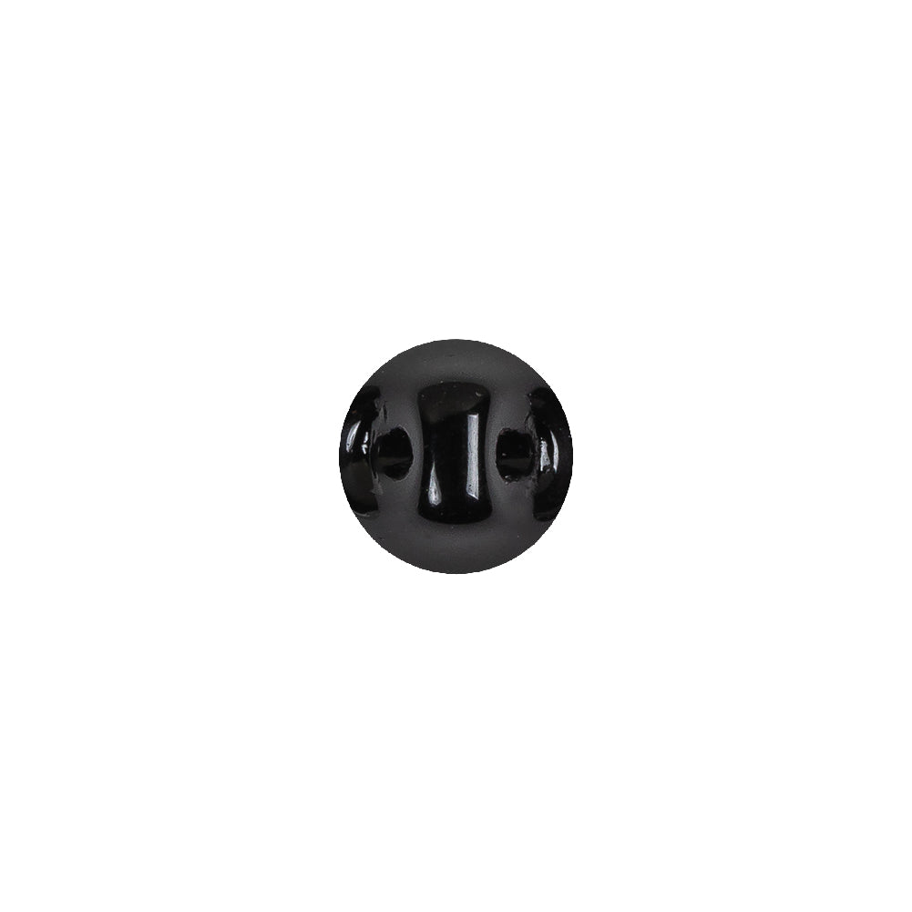 European Black Self Back Glass Button - 16L/10mm - Detail - Image 3 of 4