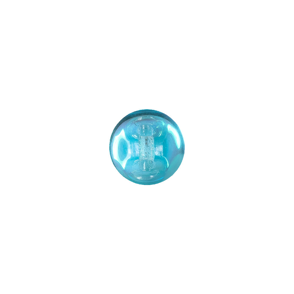 European AB Blue Self Back Glass Button - 16L/10mm - Detail - Image 3 of 4
